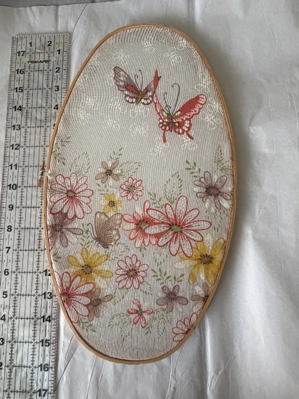 4 pc Vintage Wall Decor With Butterfly And Flower In Fabulous Orange And Greens